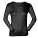 Terramar Women's Thermasilk Pointelle Scoop (Black, X-Small)