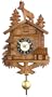 River City Clocks Quartz Novelty Clock -  Chalet with Billy Goat on Roof - 8 Inches Tall - Model # 137-08QP