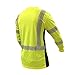 KwikSafety Class 3 High Vis Reflective Long Sleeve Moisture Wicking ANSI Safety Shirt - UV Protection, Contrasting Black Sides, FishBone Reflective Tape, & Left Chest Pocket, Yellow, Size Extra Large