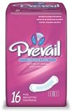 Prevail Bladder Control Pads, MODERATE LONG absorbency - 11 inches, Full case 144 Pads (146-2589)