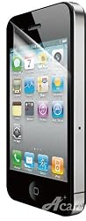 Acase Screen Protector Film Clear (Invisible) for iPhone 4 4S AT&T and Verizon and Sprint (3 Pack Front + 3 Bonus Back Films)