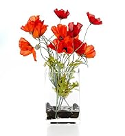 Artificial Poppy in Tank Vase