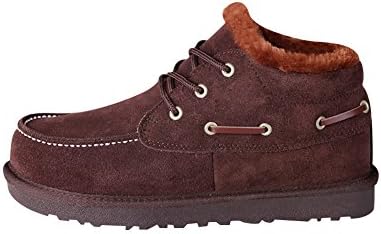 Rock Me Men's Thicken Warm Ankle Snow Boot(brown,8)