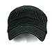 ililily Military Vintage Biker Cotton Cadet Cap Stretch Flex Back (cadet-420)
