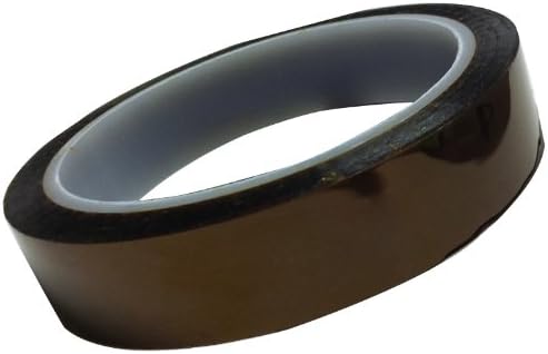 Kapton Polyimide Tape with Acrylic Adhesive, 36 yard Length, 1/2" Width, 0.026" Thick, Amber (Pack of 1)