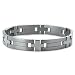 Titanium Men's Link Bracelet w/ Cross Designs (Length 7.25