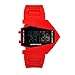 Plane Style Digital Display LED Silicone Wrist Watch Single Red