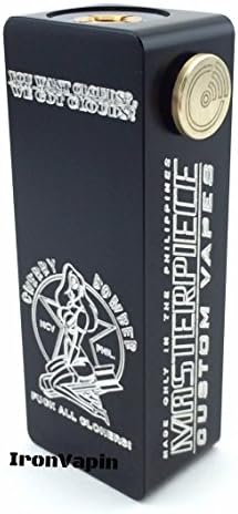 Cherry Bomber MINI Style Box Mod w/ Magnet Upgrade (Black w/White Engraving)