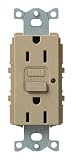 Lutron Satin Colors 15A GFCI Electrical Socket Receptacle, Mocha Stone #SCR-15-GFCI-MS