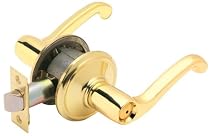Schlage F40VFLA605 Flair Privacy Lever, Bright Brass