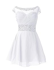 Sleeveless Above the Knee Chiffon Evening Dress/Bridesmaid Dress/Prom Dress 