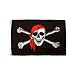 Jolly Roger Skull and Crossbones Red Scarf Pirate Flag 3 x 5