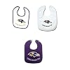 Baltimore Ravens 3 Pack Snap Bib Set