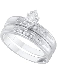 0.50CT DIAMOND MARQUISE CENTER TRIO SET