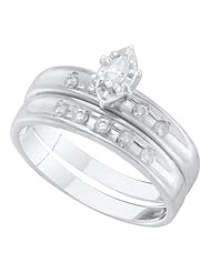 0.50CTW DIAMOND MARQUISE CENTER TRIO SET