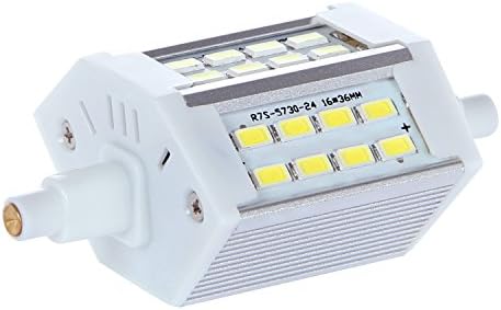 Tesoar 5W Dimmable R7S J87 78mm 3" Horizontal Plug LED Flood Light Replacement 24SMD 5730 Corn Bulbs Lamp Halogen Replacement 500Lm Cool White(6000-6500K)