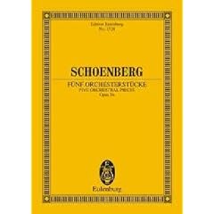 F�nf Orchesterst�cke: Originalfassung. op. 16. Orchester. Studienpartitur. (Eulenburg Studienpartituren)