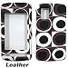 Brown Black and White Circles Box Squares Pattern Design Leather Finish Snap-On Cover Hard Case Cell Phone Protector for LG CU920 Vu