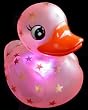 Pink Star Light Up Rubber Duck