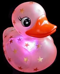 Pink Star Light Up Rubber Duck
