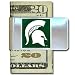 Michigan State University Pewter Money Clip NCAA