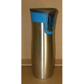 Contigo Double Wall Blue Lid Stainless Steel Vacuum Insulated Tumbler - 16oz