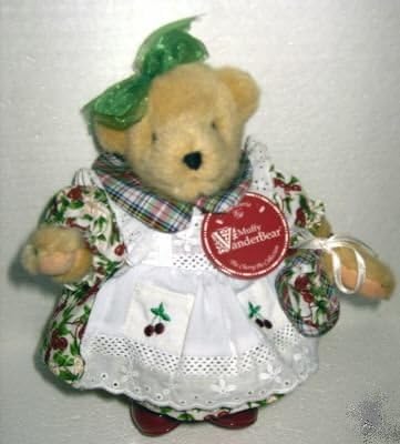 Vintage Muffy Vanderbear Teddy Bear Cherry pie 1982