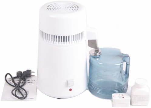 MaxProDealUS 4L Water Distiller 4000ML All Stainless Steel Internal Home Use Purification Pure Water Filters