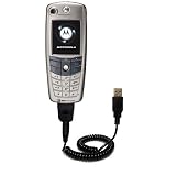Coiled Power Hot Sync and Charge USB Data Cable w/ Tip Exchange for the Motorola A845 - Gomadic Brand