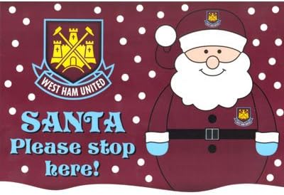West Ham United F.C. Santa Stop Here Window Sticker