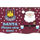 West Ham United FC. Santa Stop Here Window Sticker