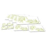 Corelle Bamboo Leaf 10-Piece Tabletop Placemat Hot pad Set by Corelle