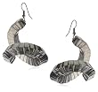 Yukester "Snake" Gunmetal Spiral Brass Earrings