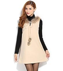 A-line Winter Fitted Wool Cocktail Above the Knee Sleeveless Tank Evening Dress/Party Dress/Mini Dress 