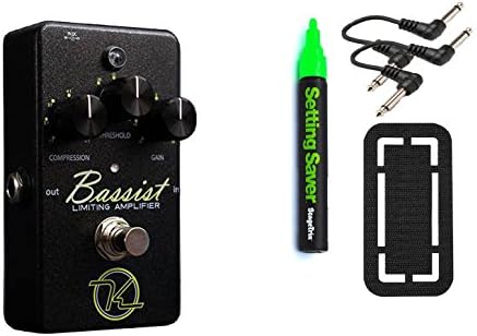Keeley Electronics Bassist Compressor/Limiting Amplifier Pedal Bundle w/ 4 free Items: StageTrix Setting Saver Pen, StageTrix Pedal Fastener, 2x Hosa Patch Cables