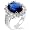 Deep Blue Sapphire CZ Ring, 6