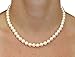 The Pearl Source Real Pearl Necklace & Earrings for Women with 6.5-7.0mm AAAA Quality Round White Freshwater Genuine Cultured Pearl Strand Set with 14K Gold Clasp & Matching Stud Earrings