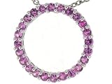 1.65 cts Circle Of Love Genuine Pink Sapphire Pendant - 14kt White or Yellow Gold