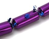 Make Your Own Christmas Crackers - Metallic Purple with blue trim/Pk 6