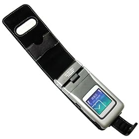 Proporta Alu-Leather Case Flip Type - Case for cellular phone - aluminum, leather - Nokia N90