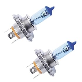 H4 110/100W Xtreme White Plus Anti-Vibration Motorcycle Headlight Bulbs - 2 Pack