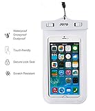 JOTO Universal Waterproof Case Bag for Apple iPhone 6, 5S 5C 5 4S, Samsung Galaxy S5, S4, S3, Samsung Note 4 /3 / 2 / 1, HTC One M8 (2014), M7 (2013), HTC One Max, LG G2, G3, Nexus 5, 4, Sony Xperia Z1, Z2, Nokia Lumia 520, 630, 930, BlackBerry Z10, Z3, Motorola - Also fits other Smartphones up to 6.0" diagonal - IPX8 Certified to 100 Feet (White)