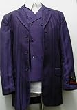 Gianni Vironni Mens 3 Piece Purple Zoot Vest Dress Suit