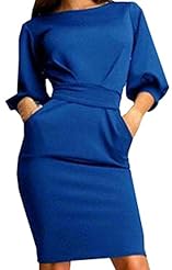 Spring Summer Elbow Length Sleeves  Dress