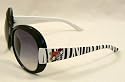 Black & White Oversized Tattoo Safari Style Sunglasses