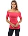 PattyBoutik Women's Off Shoulder Elbow Sleeve Top