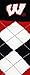 donegal bay NCAA Wisconsin Badgers Argyle Sock, Black/White/Red