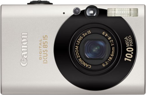Canon Digital IXUS 85 IS Compact Camera - Black (10 MP, 3x Optical Zoom) 2.5 inch High Resolution PureColor LCD II