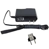 HQRP AC Adapter Power Cord Charger compatible with Braun cruZer 5 Beard&Head Type 5418 Trimmer plus Euro Plug Adapter
