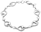 Sterling Silver Mother & Child Signature Link Bracelet by Janel Russell, 7.5